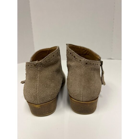 Lucky Brand Leather Benna Tan Ankle Boot Bootie Slip On Size 6.5 Women's - Picture 6 of 10
